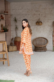 Orange Floral Co-Ord Set