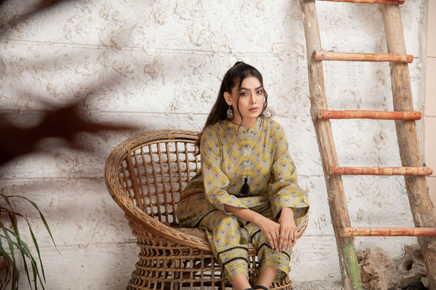 Olive Pattern Co-Ord Set